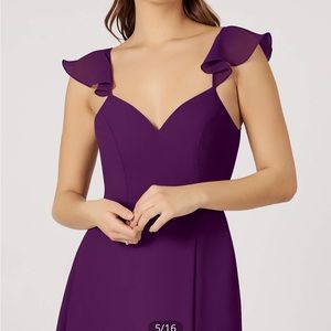 Azazie Everett Grape size 4 bridesmaid dress